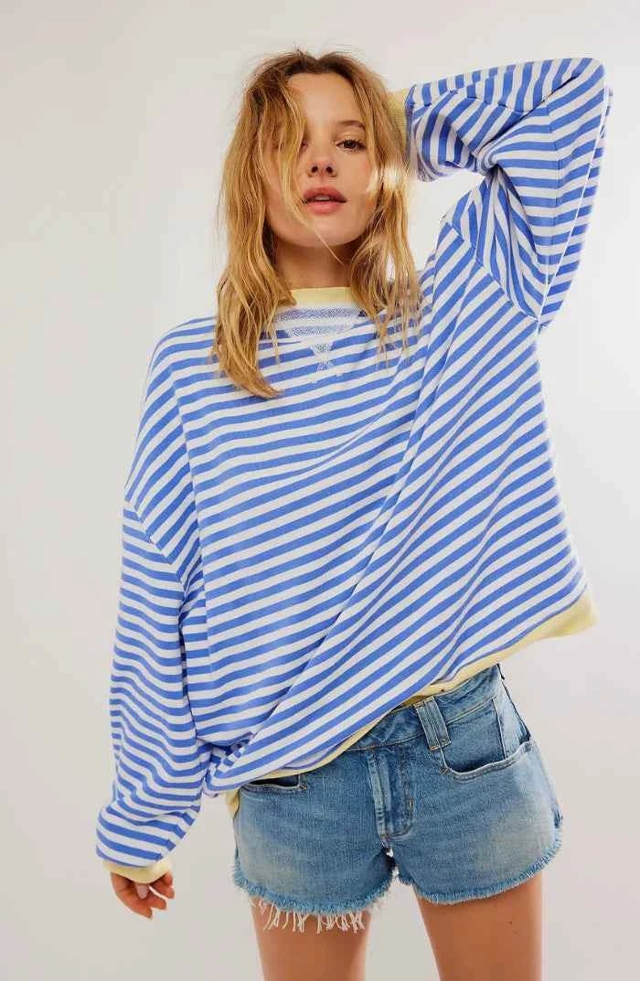 Women's Relaxed Striped Knit Jumper