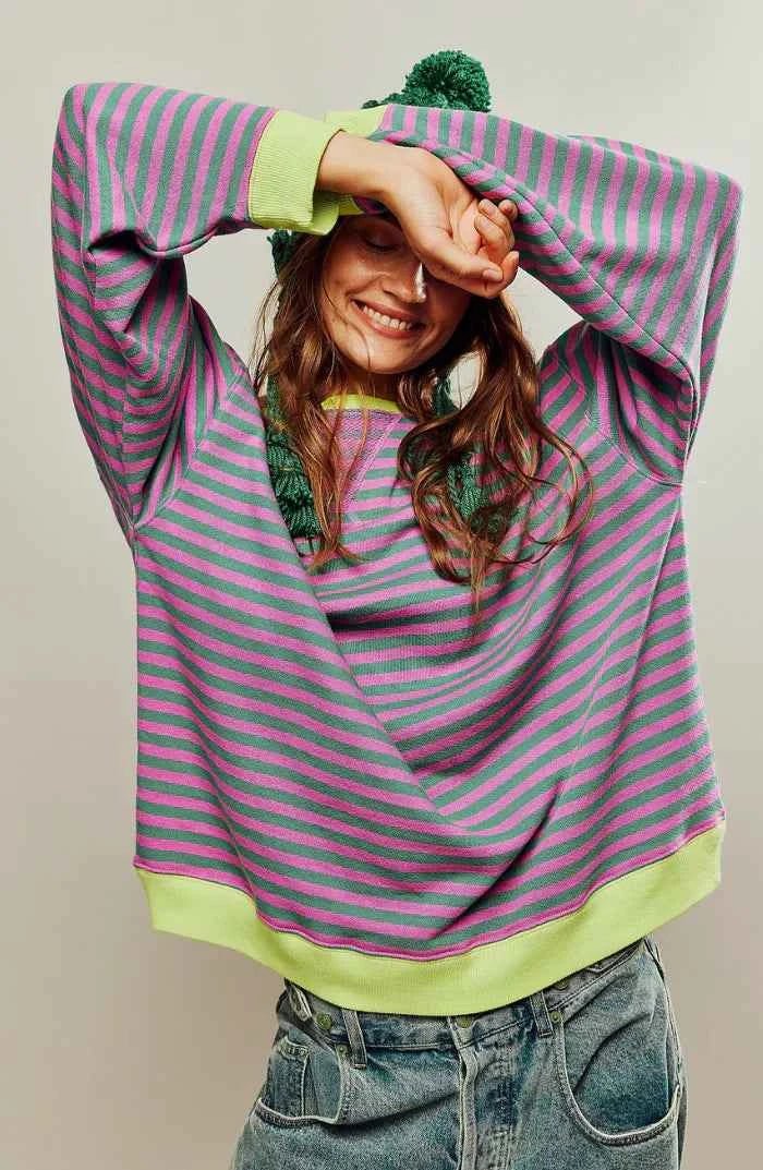 Women's Relaxed Striped Knit Jumper