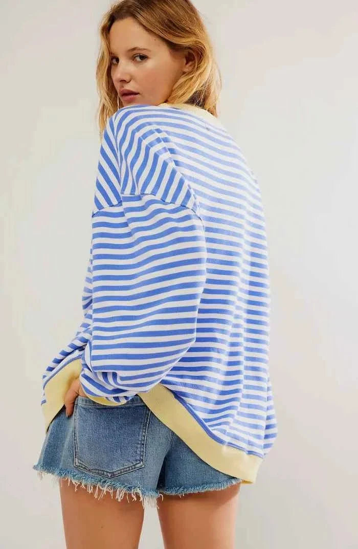 Women's Relaxed Striped Knit Jumper