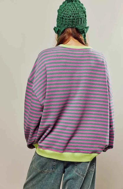 Women's Relaxed Striped Knit Jumper