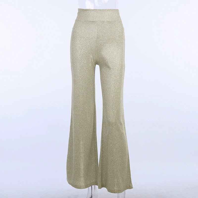 Women's Glitter High-Waist Trousers