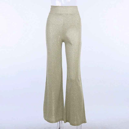 Women's Glitter High-Waist Trousers