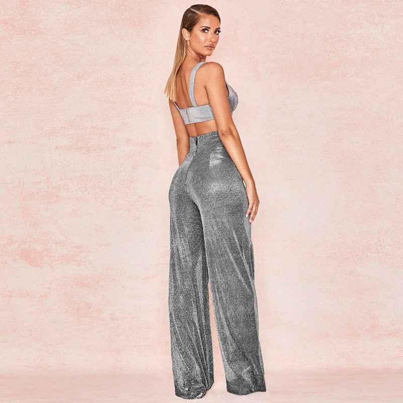 Women's Glitter High-Waist Trousers
