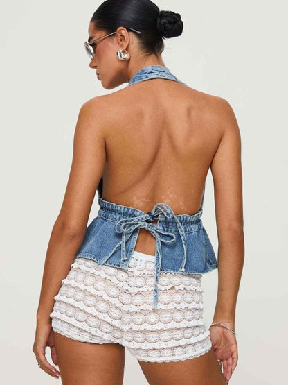 Women's Backless Halter Neck Top