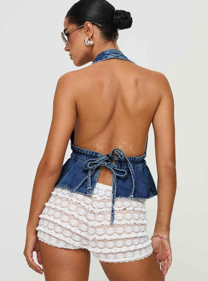 Women's Backless Halter Neck Top