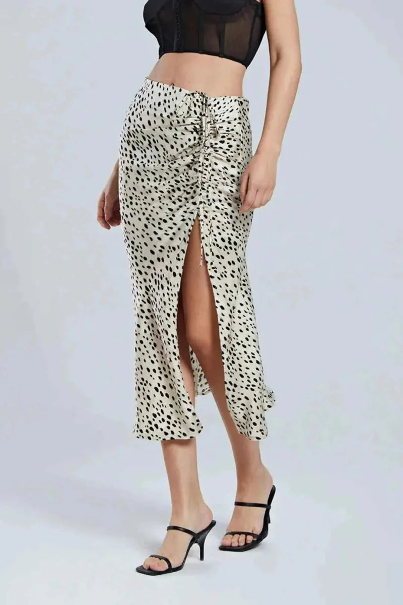 Women's Animal Print Midi Skirt