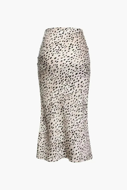 Women's Animal Print Midi Skirt