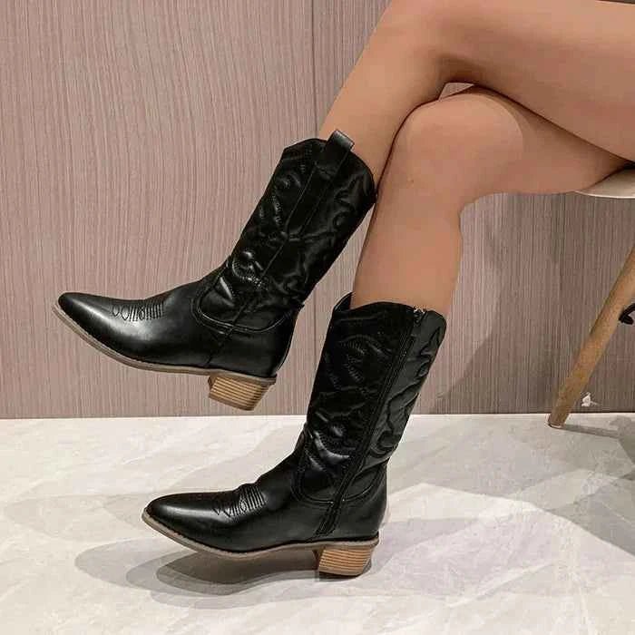 Women's Metallic Western Cowboy Boots