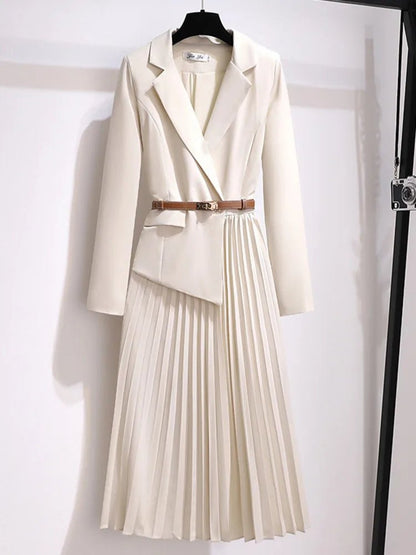 Women’s Structured Pleated Midi Dress