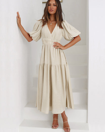 Women’s Smocked Waist Midi Dress