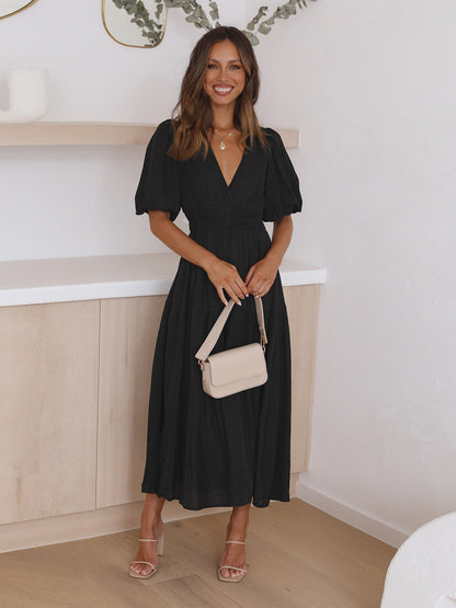 Women’s Smocked Waist Midi Dress