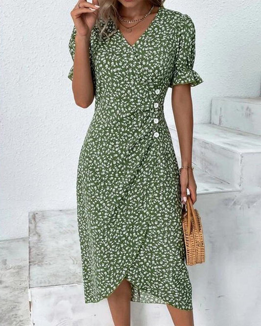 Women’s Elegant Floral Wrap Dress