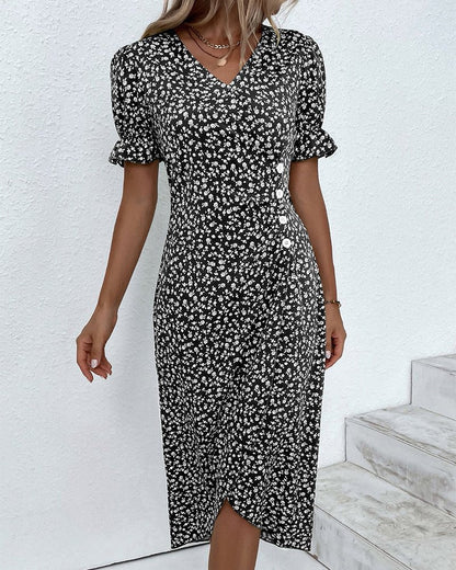 Women’s Elegant Floral Wrap Dress