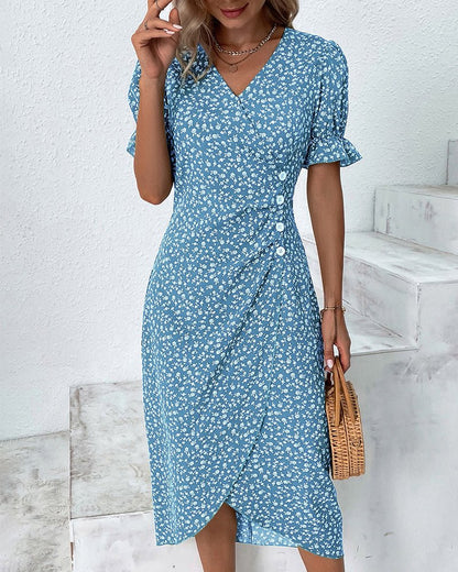 Women’s Elegant Floral Wrap Dress