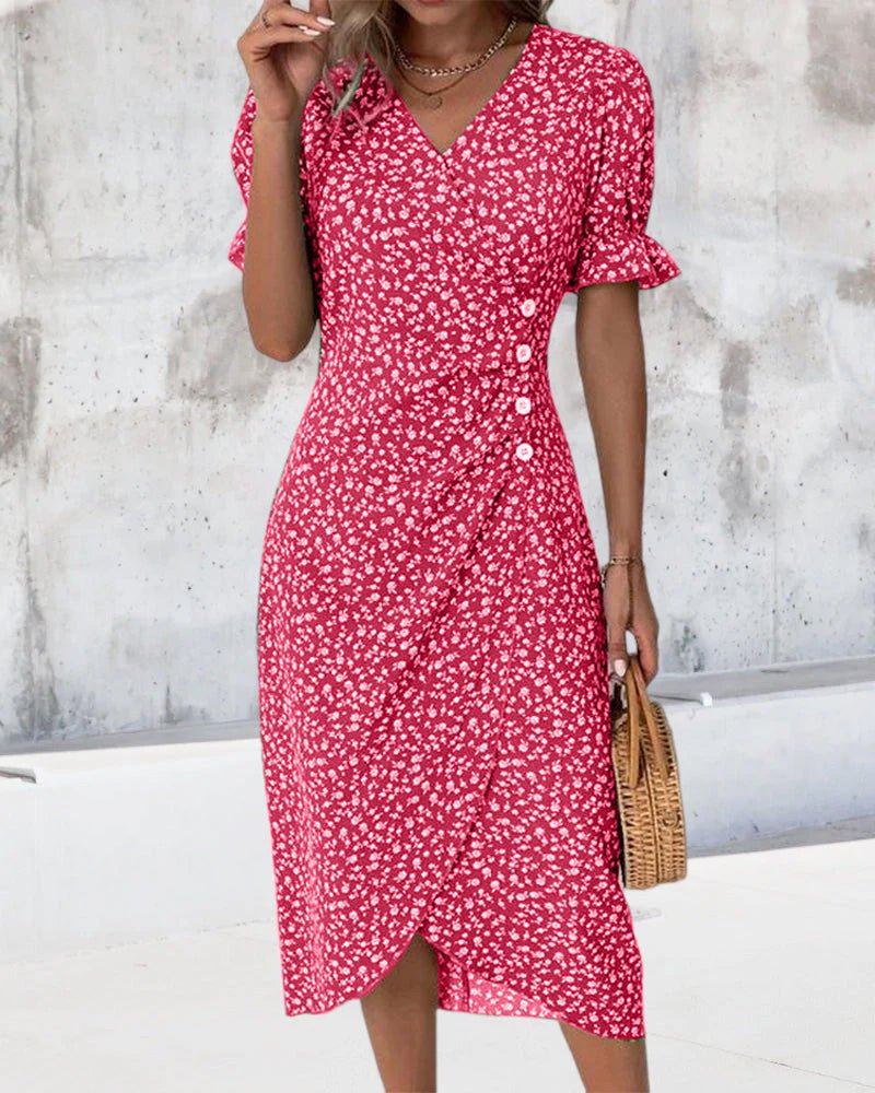 Women’s Elegant Floral Wrap Dress