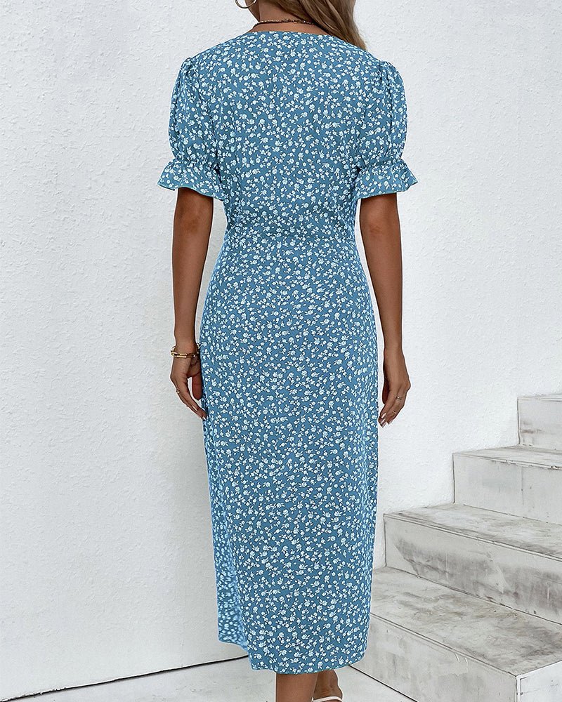 Women’s Elegant Floral Wrap Dress