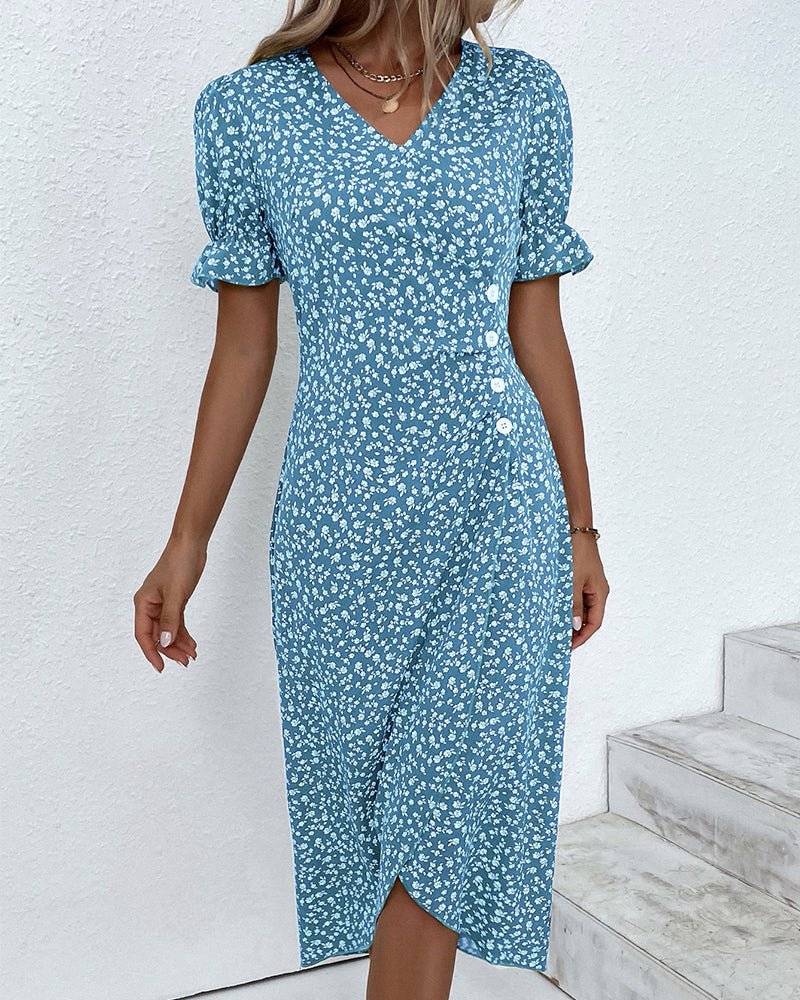 Women’s Elegant Floral Wrap Dress
