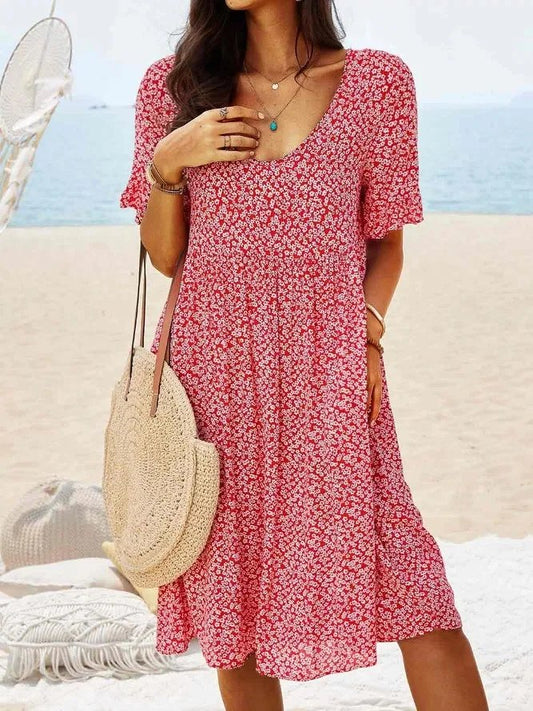 Women's Cotton A-Line Mini Dress