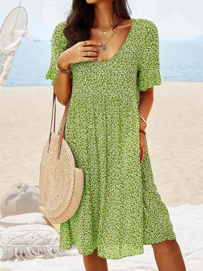 Women's Cotton A-Line Mini Dress