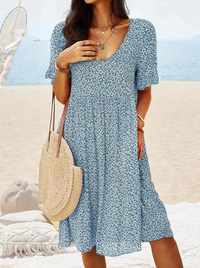 Women's Cotton A-Line Mini Dress