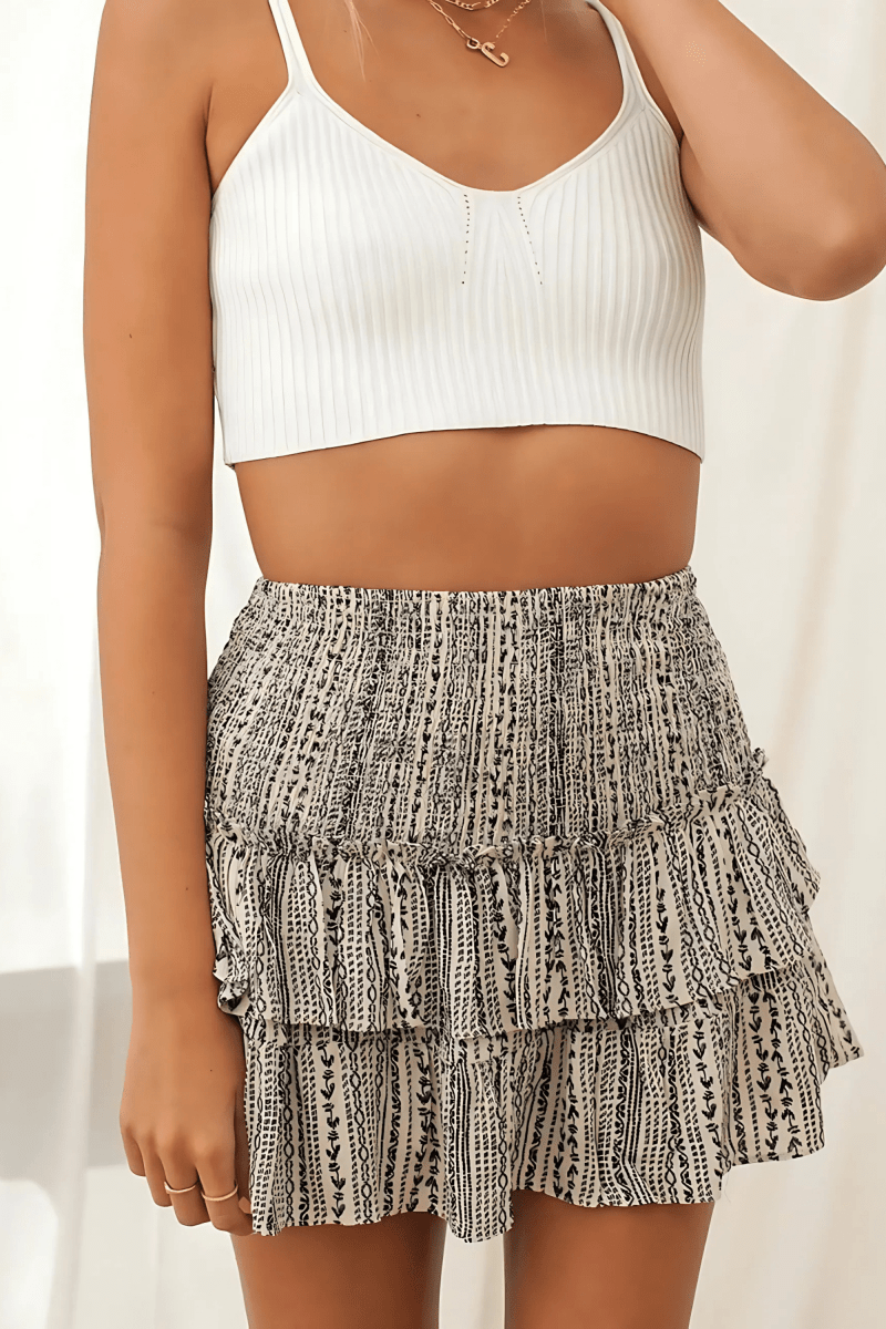 Women's Tiered Mini Skirt