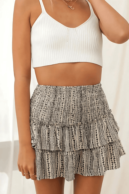 Women's Tiered Mini Skirt