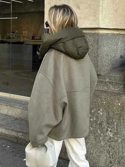 Women's Hooded Oversized Quilted Jacket