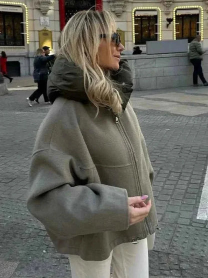 Women's Hooded Oversized Quilted Jacket