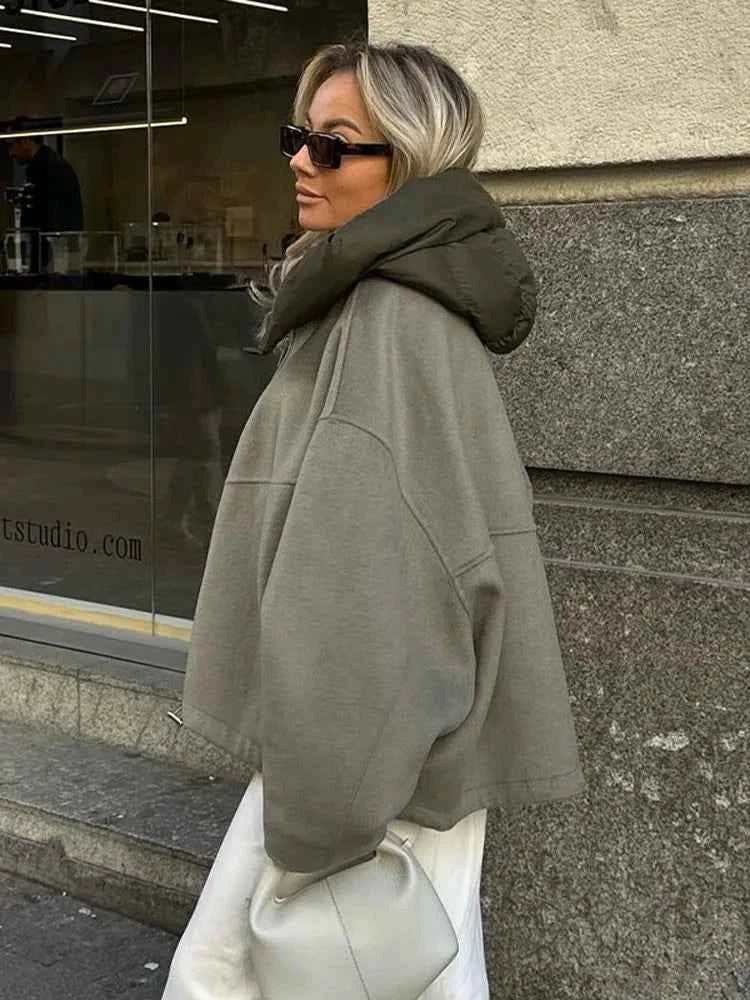 Women's Hooded Oversized Quilted Jacket