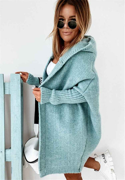 Women's Oversized Hooded Knit Cardigan
