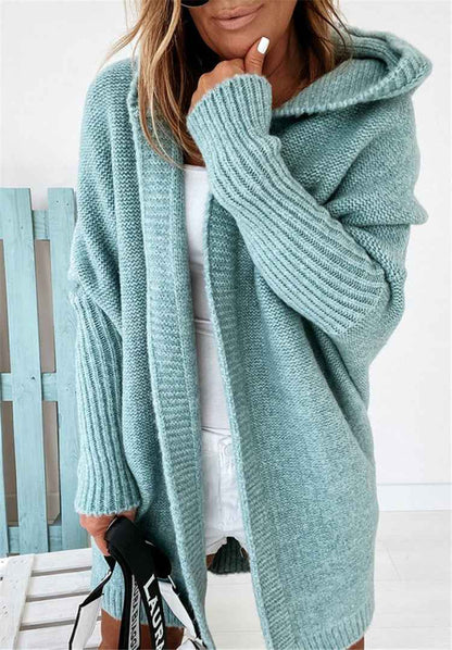 Women's Oversized Hooded Knit Cardigan
