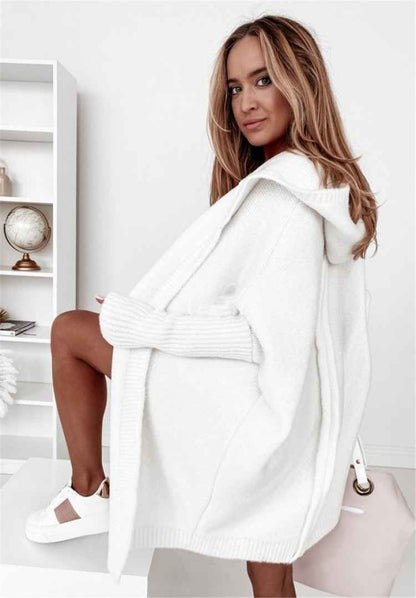 Women's Oversized Hooded Knit Cardigan
