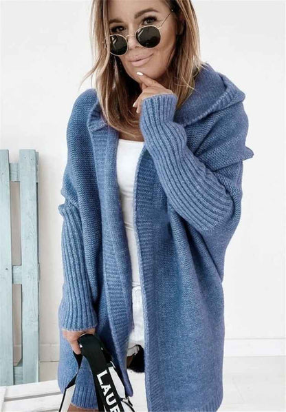 Women's Oversized Hooded Knit Cardigan
