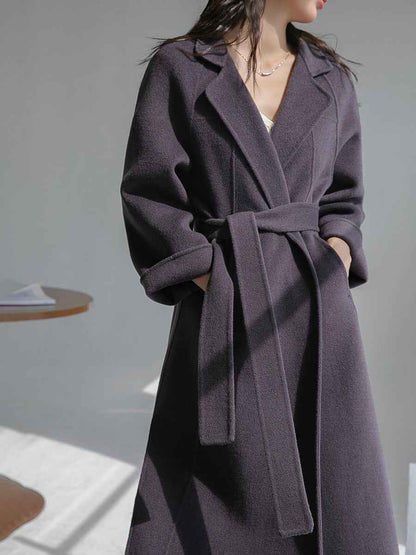 Women's Oversized Belted Wool Coat