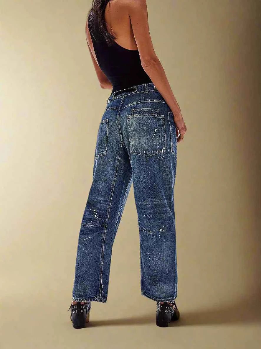 Women's Patchwork Belted Cargo Trousers