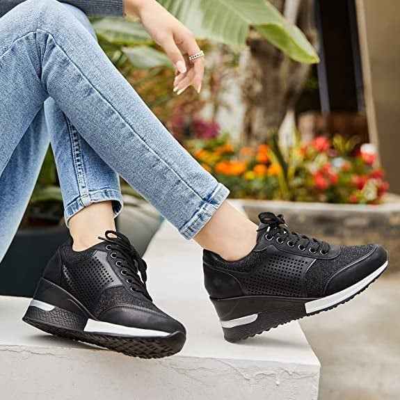 Women's Lace Up Platform Trainers