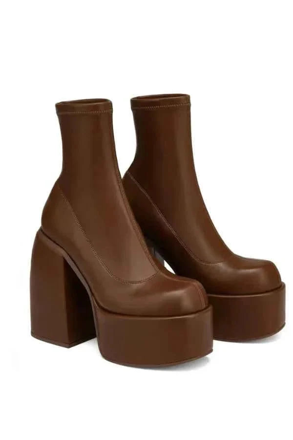 Women's Platform Block Heel Boots