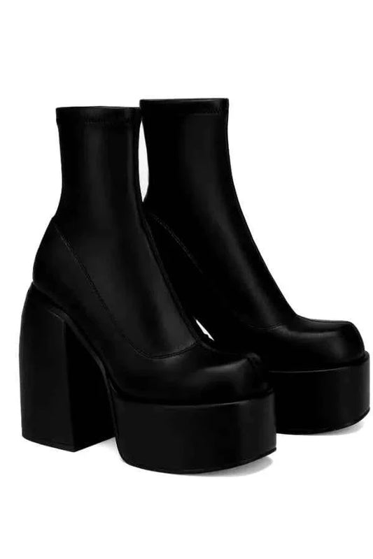 Women's Platform Block Heel Boots