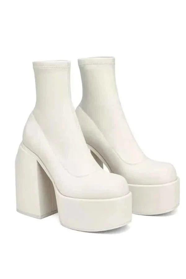 Women's Platform Block Heel Boots