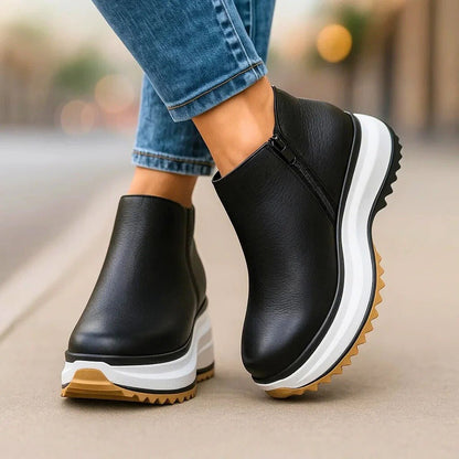 Women's Zip Up Platform Shoes