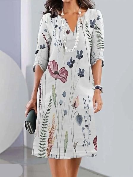 Women’s Floral A Line Midi Dress