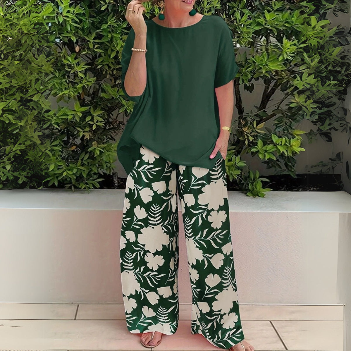 Women's Floral Two Piece Set