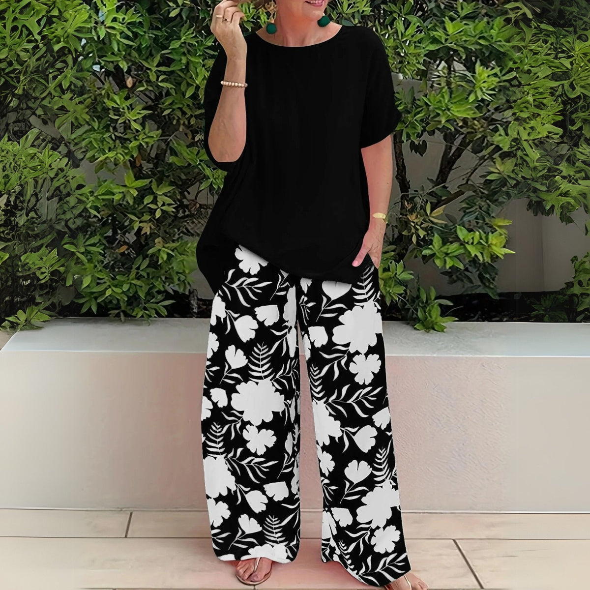 Women's Floral Two Piece Set