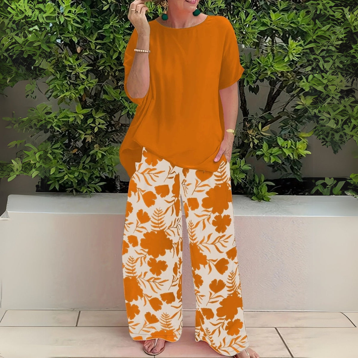 Women's Floral Two Piece Set