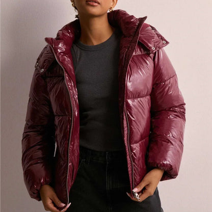 Women's Short Hooded Puffer Jacket
