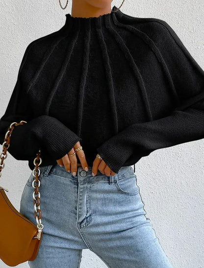 Women's Stand Collar Knit Jumper