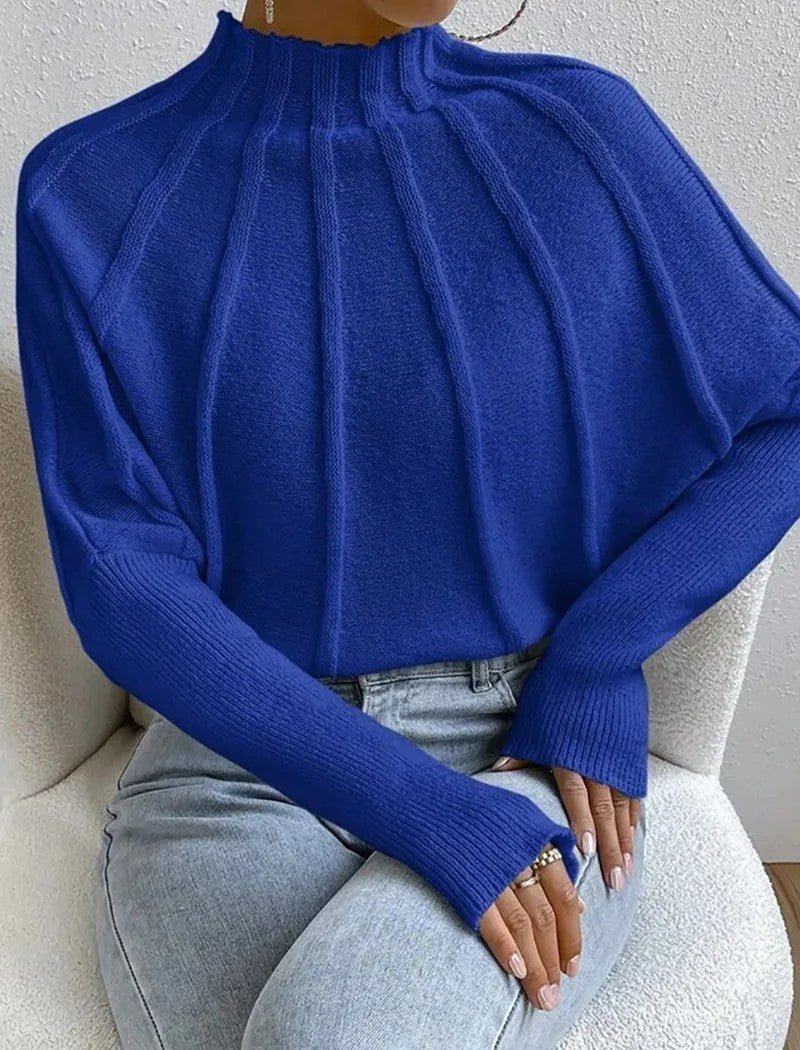 Women's Stand Collar Knit Jumper