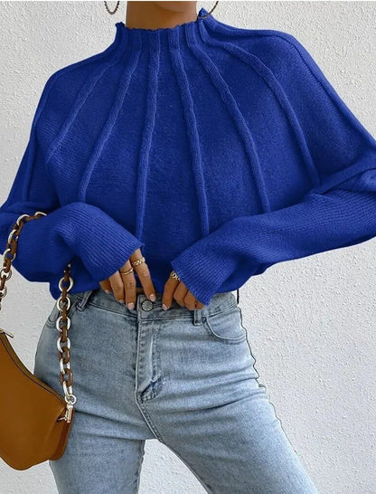 Women's Stand Collar Knit Jumper