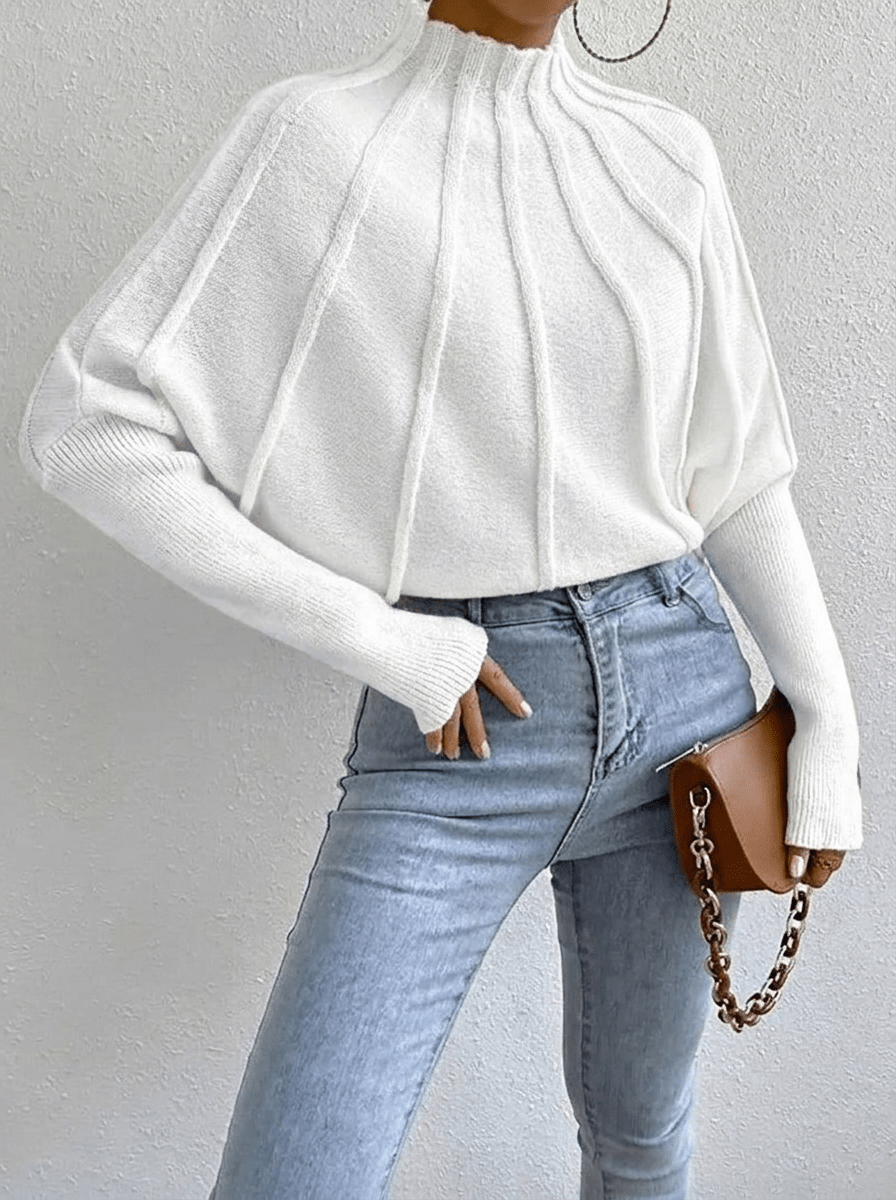 Women's Stand Collar Knit Jumper