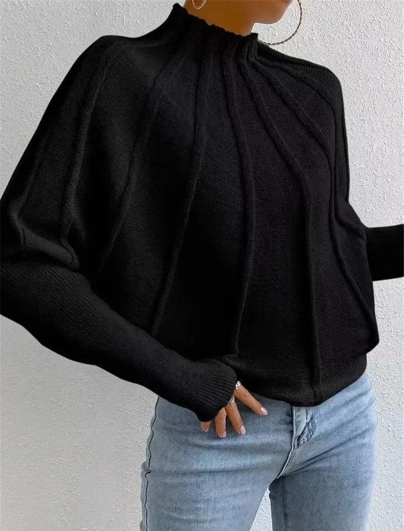 Women's Stand Collar Knit Jumper